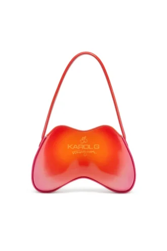 coconut bl_m Tasche Double-D-Glossy Schultertasche mit Lotus-Print