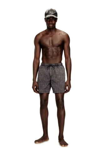 conor-43-dnm Badeshorts mit verblasstem Hahnentrittmuster