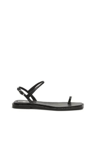 d-amber infra 0 D-AMBER – Sandale aus Leder mit metallischem Logo