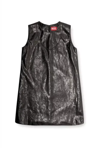d-ares Beschichtetes Minikleid mit geprägtem ovalen D