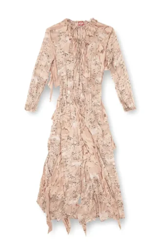 d-azzling-r1 Maxikleid mit Rüschen aus Camouflage-Chiffon