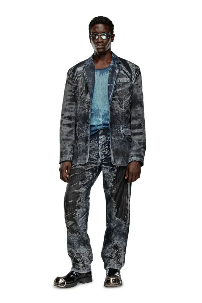 d-bla-dev-fse Blazer aus Nadelstreifen-Devoré-Denim d-bla-dev-fse Blazer aus Nadelstreifen-Devoré-Denim