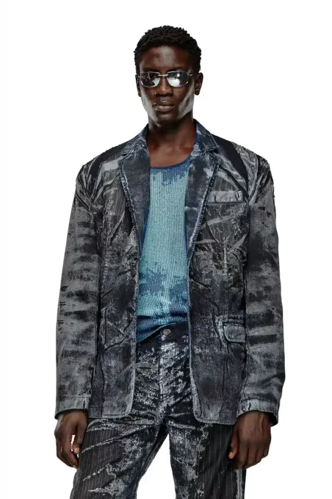 d-bla-dev-fse Blazer aus Nadelstreifen-Devoré-Denim d-bla-dev-fse Blazer aus Nadelstreifen-Devoré-Denim