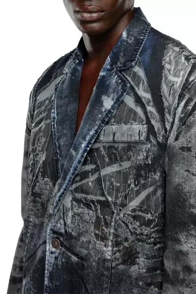 d-bla-dev-fse Blazer aus Nadelstreifen-Devoré-Denim d-bla-dev-fse Blazer aus Nadelstreifen-Devoré-Denim