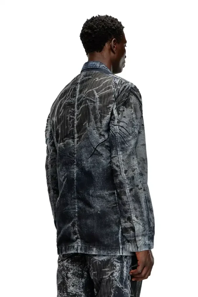 d-bla-dev-fse Blazer aus Nadelstreifen-Devoré-Denim d-bla-dev-fse Blazer aus Nadelstreifen-Devoré-Denim