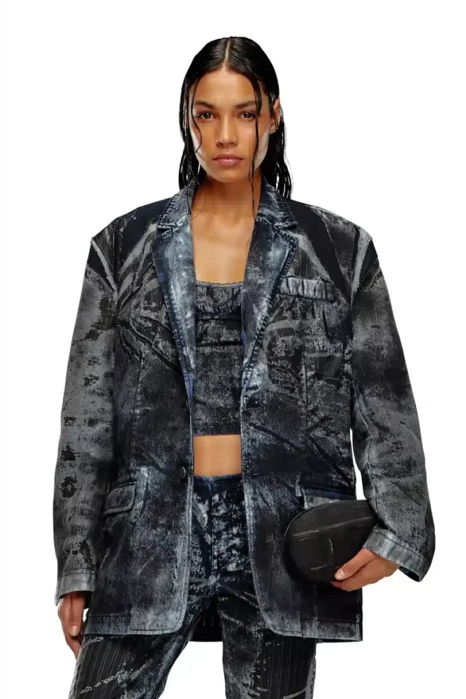 d-bla-dev-fse Blazer aus Nadelstreifen-Devoré-Denim d-bla-dev-fse Blazer aus Nadelstreifen-Devoré-Denim