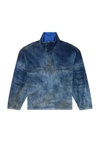 d-flow-fse Pulloverjacke aus Denim mit Dirt-Effekt