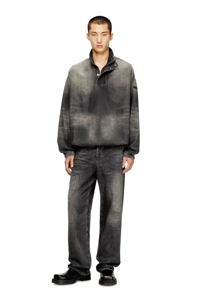 d-flow-s3 Denim-Oberteil mit Stehkragen d-flow-s3 Denim-Oberteil mit Stehkragen