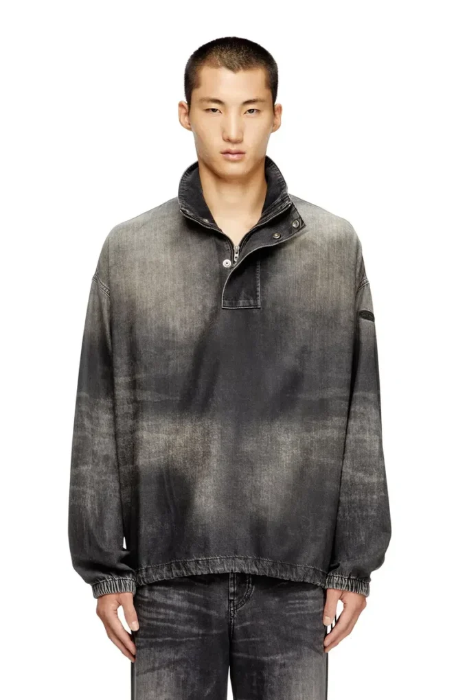 d-flow-s3 Denim-Oberteil mit Stehkragen d-flow-s3 Denim-Oberteil mit Stehkragen