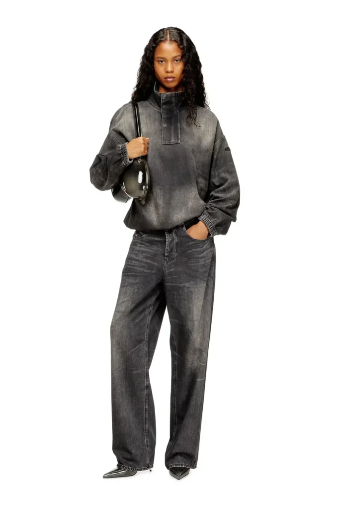 d-flow-s3 Denim-Oberteil mit Stehkragen d-flow-s3 Denim-Oberteil mit Stehkragen