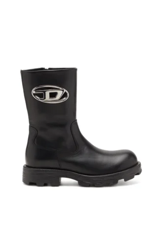 d-hammer bkr d w D-Hammer-Biker-Stiefel aus glänzendem Leder