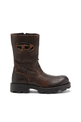 d-hammer bkr d w D-Hammer-Bikerstiefel aus distressed Crackled Suede