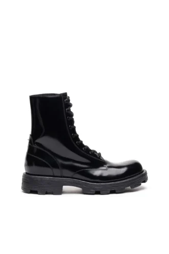 d-hammer bt D-Hammer-Combat-Stiefel aus glänzendem Leder