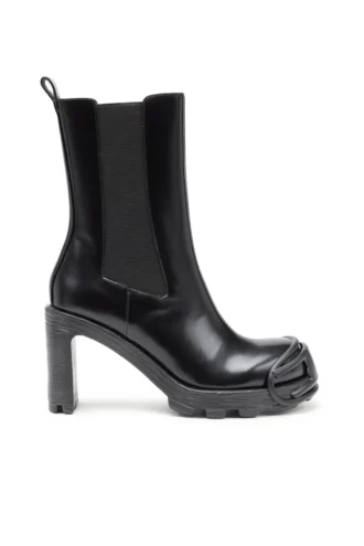 d-hammer ch w D-Hammer-Stiefel mit hohem Absatz und ovaler D-Plakette