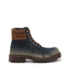 d-hammer lace up D-Hammer-Combat-Stiefel aus Denim und Wildleder d-hammer lace up D-Hammer-Combat-Stiefel aus Denim und Wildleder