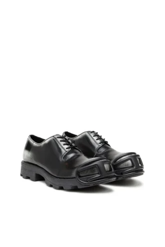 d-hammer so d D-Hammer-Derby-Schuhe aus glänzendem zweifarbigem Leder