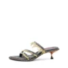 d-havanna kittie D-Havanna Kittie-Mules aus ausgefranstem Denim mit Kristallen d-havanna kittie D-Havanna Kittie-Mules aus ausgefranstem Denim mit Kristallen
