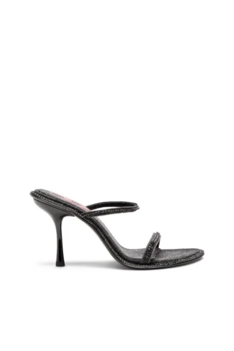 d-havanna sdl D-Havanna-Mules mit Absatz aus Kristall-Denim