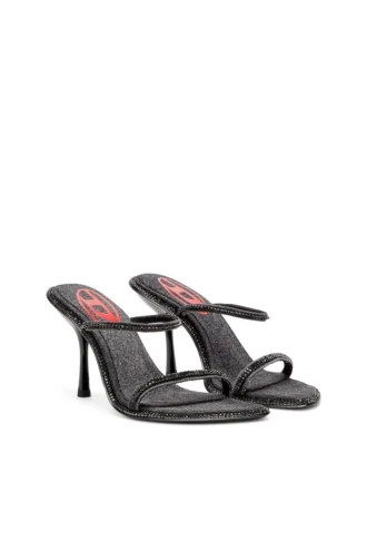 d-havanna sdl D-Havanna-Mules mit Absatz aus Kristall-Denim