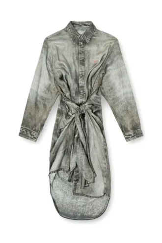 d-iletta Wickelkleid aus Viskose in Denim-Optik