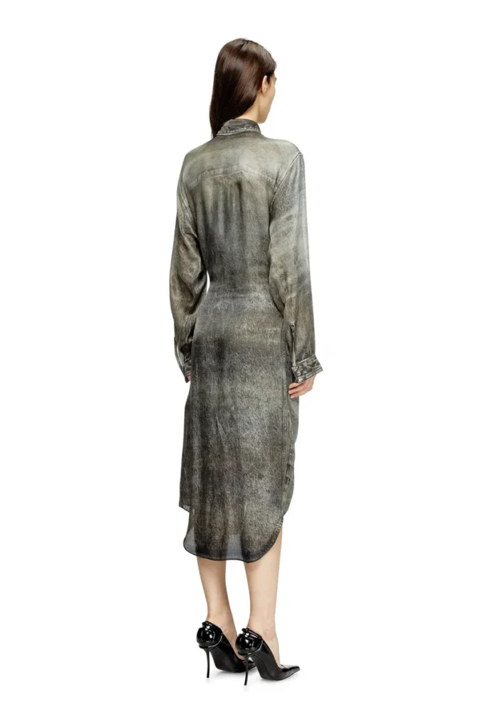 d-iletta Wickelkleid aus Viskose in Denim-Optik