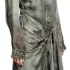 d-iletta Wickelkleid aus Viskose in Denim-Optik