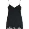 d-inlay-r1 Minikleid aus Nylon mit Tüll-Einsatz