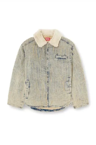 d-ivar-s Jacke aus Jacquard-Denim mit schwebenden Fäden