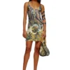 d-jena-dev Kurzes Destroyed-Kleid mit Poster-Print