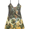 d-jena-dev Kurzes Destroyed-Kleid mit Poster-Print