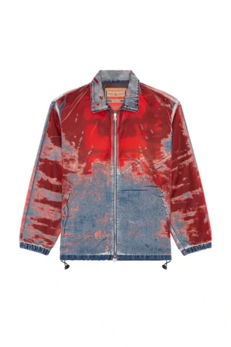 d-krap-fse Jacke aus Devoré-Denim mit Logo