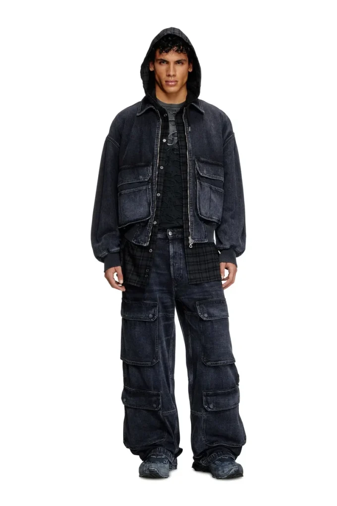 d-kurz Jacke aus Batavia-gewebtem Denim