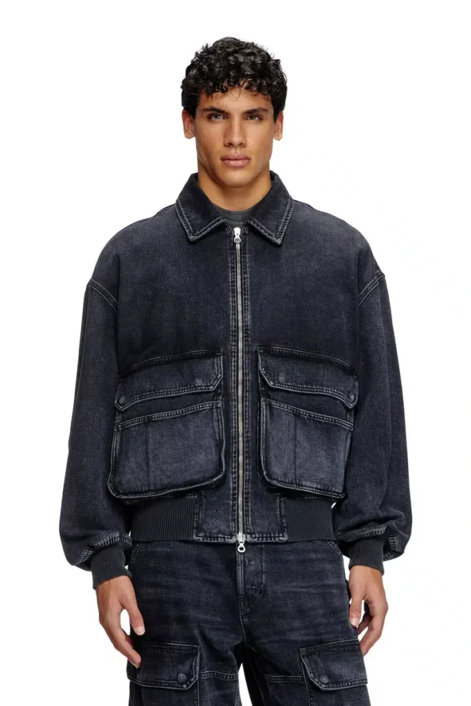 d-kurz Jacke aus Batavia-gewebtem Denim
