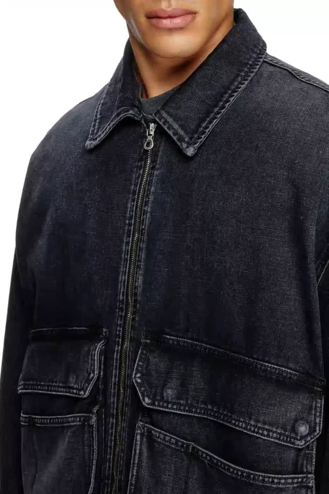 d-kurz Jacke aus Batavia-gewebtem Denim