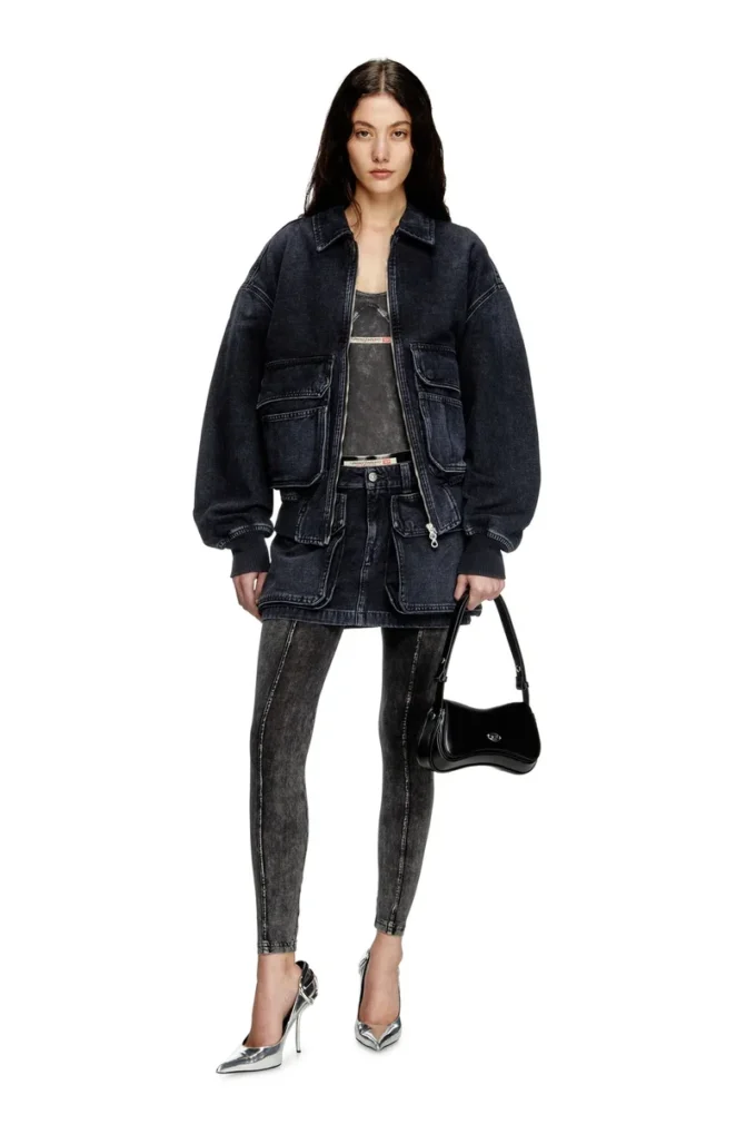 d-kurz Jacke aus Batavia-gewebtem Denim