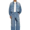 d-kurz Jacke aus farbigem Denim mit Fischgrätenmuster d-kurz Jacke aus farbigem Denim mit Fischgrätenmuster