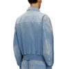 d-kurz Jacke aus farbigem Denim mit Fischgrätenmuster d-kurz Jacke aus farbigem Denim mit Fischgrätenmuster