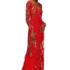 d-lea Langes Devoré-Kleid aus Tüll und Jersey