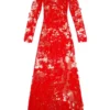 d-lea Langes Devoré-Kleid aus Tüll und Jersey