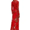 d-lea Langes Devoré-Kleid aus Tüll und Jersey