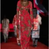 d-lea Langes Devoré-Kleid aus Tüll und Jersey