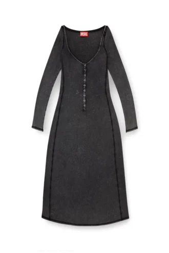 d-ley Midikleid aus verblasstem Rippjersey