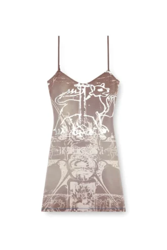 d-longy Minikleid mit Folienprint