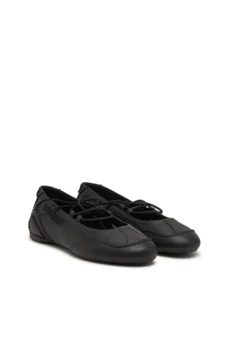 d-mile Ballerinaschnürschuhe D-Mile-Schnürballerinas aus Leder und Mesh