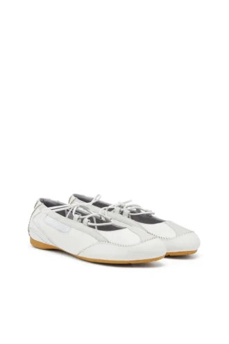 d-mile Ballerinaschnürschuhe D-Mile-Schnürballerinas aus Leder und Mesh