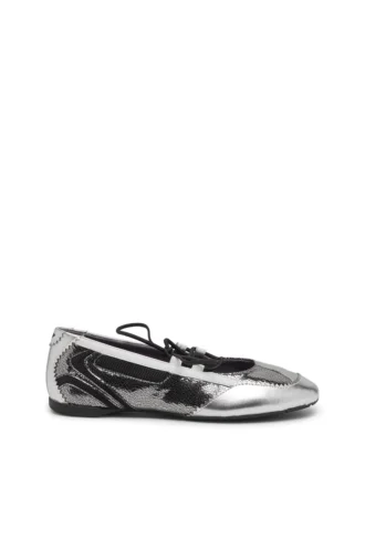 d-mile Ballerinaschnürschuhe w D-Mile-Metallic Schnürballerinas