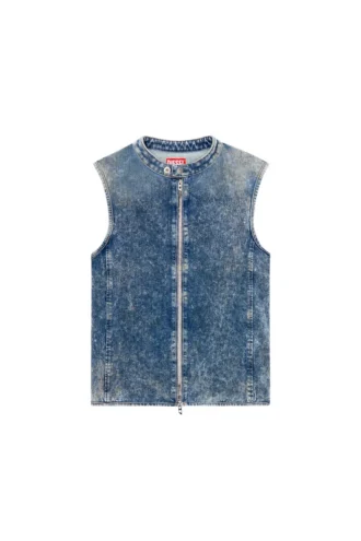 d-nata-fse Ärmelloses Denim-Oberteil mit Biker-Details