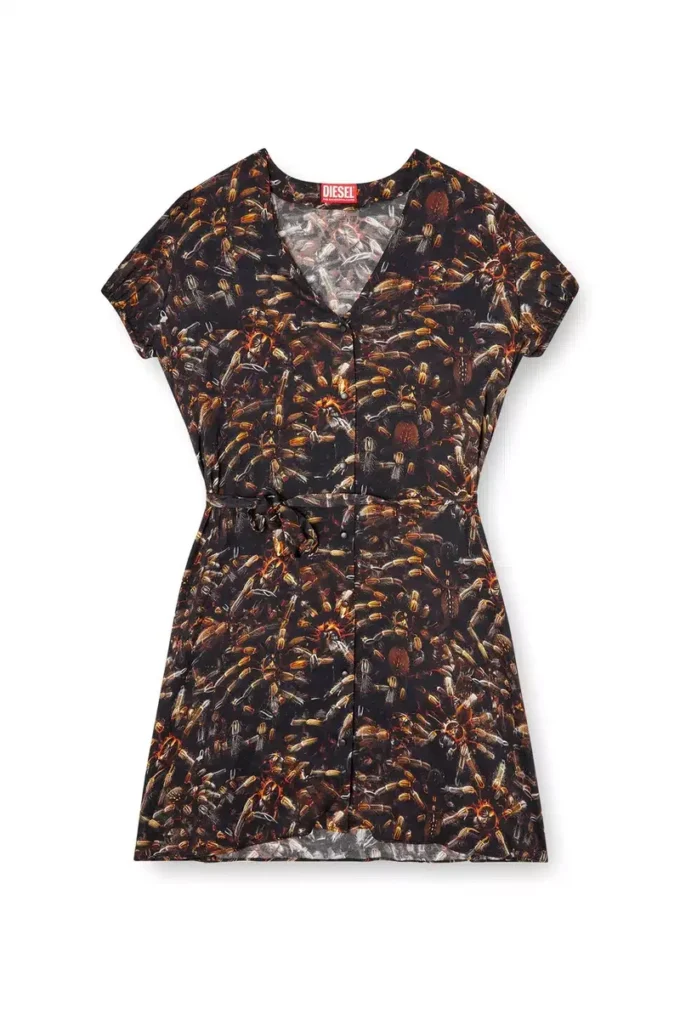 d-ollish Viskosekleid mit Taillengürtel