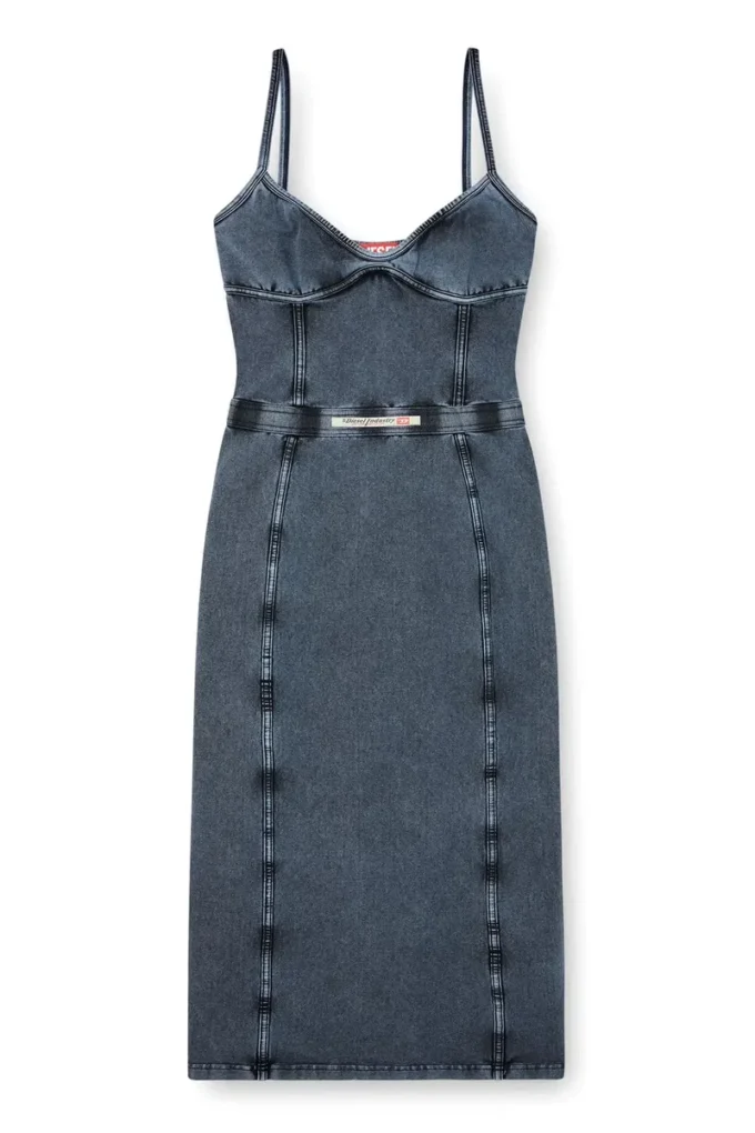 d-ony Midikleid aus Jersey in Denim-Optik d-ony Midikleid aus Jersey in Denim-Optik