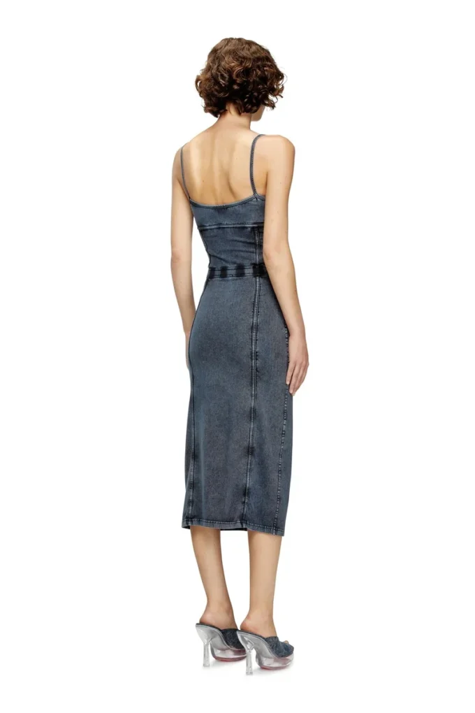 d-ony Midikleid aus Jersey in Denim-Optik d-ony Midikleid aus Jersey in Denim-Optik